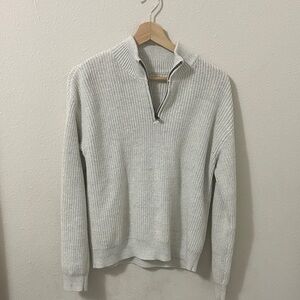 Woman’s Gap Gray Half-Zip Sweater